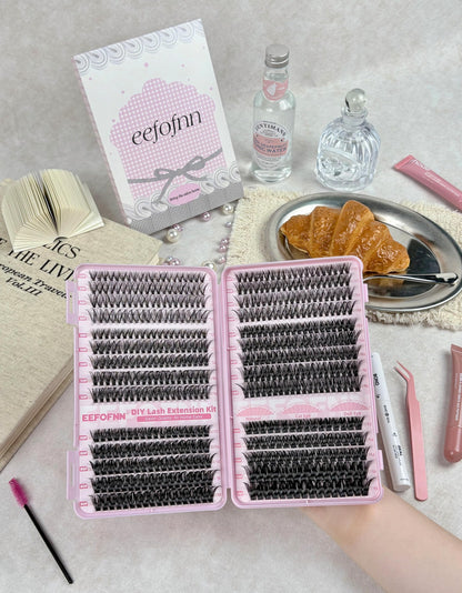 Lash Clusters Kit 560pcs Wispy Eyelash Clusters 30-100D Lash Cluster Kit Eefofnn