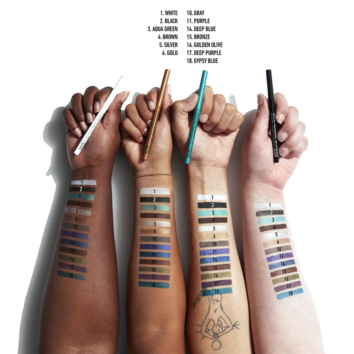 NYX PROFESSIONAL MAKEUP Mechanical Eyeliner Pencil, Golden Olive NYX PROFESSIONAL MAKEUP
