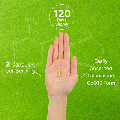 DEAL SUPPLEMENT CoQ10 100mg with Omega 3 100mg, 240 Capsules | Bioavailable Coenzyme Q10 Formula | Non-GMO DEAL SUPPLEMENT
