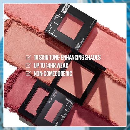 Maybelline Fit Me Powder Blush, Lightweight, Smooth, Blendable, Long-lasting All-Day Face Enhancing Makeup Color, Mauve, 1 Count MAYBELLINE