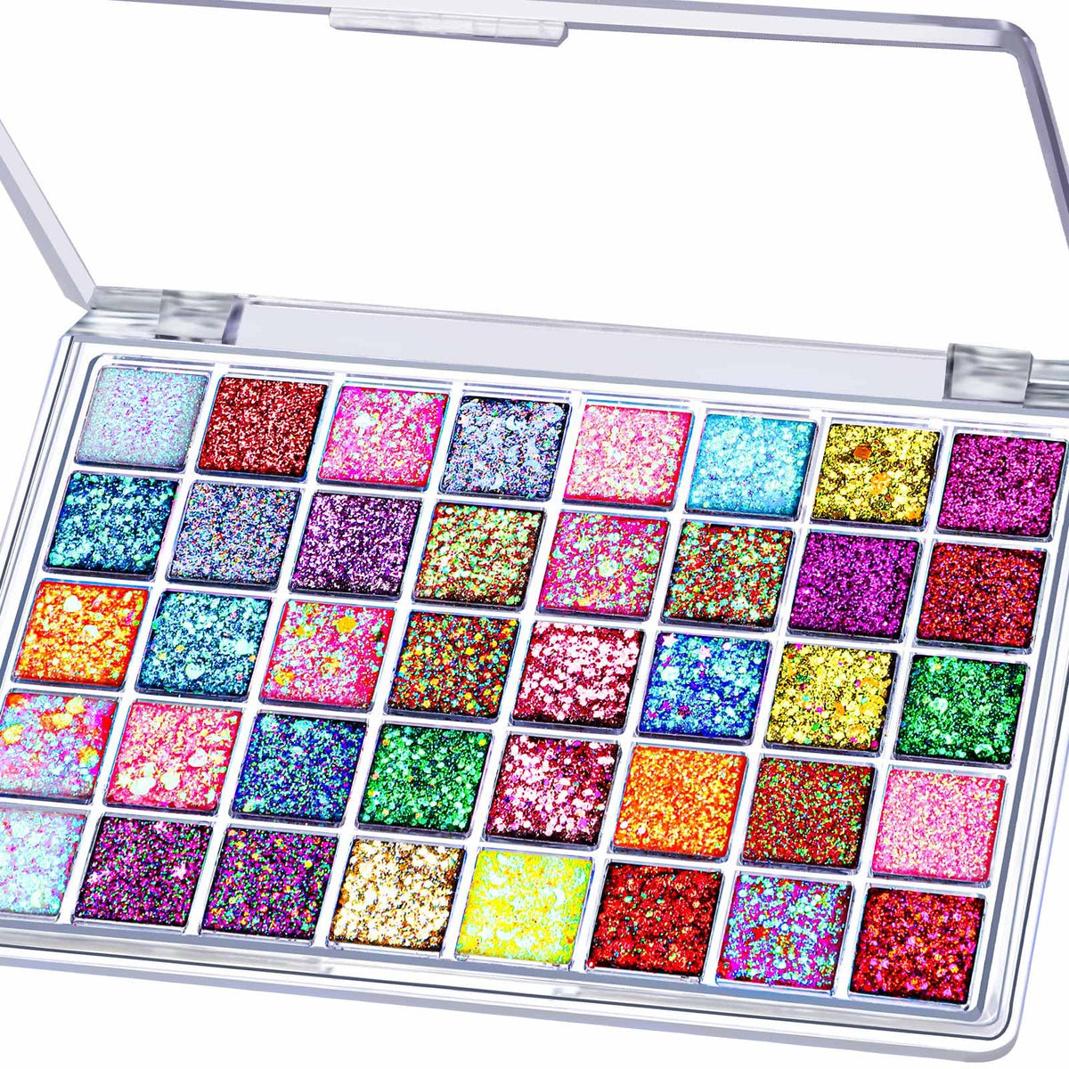 FANDAMEI 40 Colors Face Glitter, Face Paint Glitter Gel - Face Glitter for Women Girls, No Glue Needed, Multi-Purpose Glitter Makeup for Hair Face Body Halloween Rave Carnival Fandamei