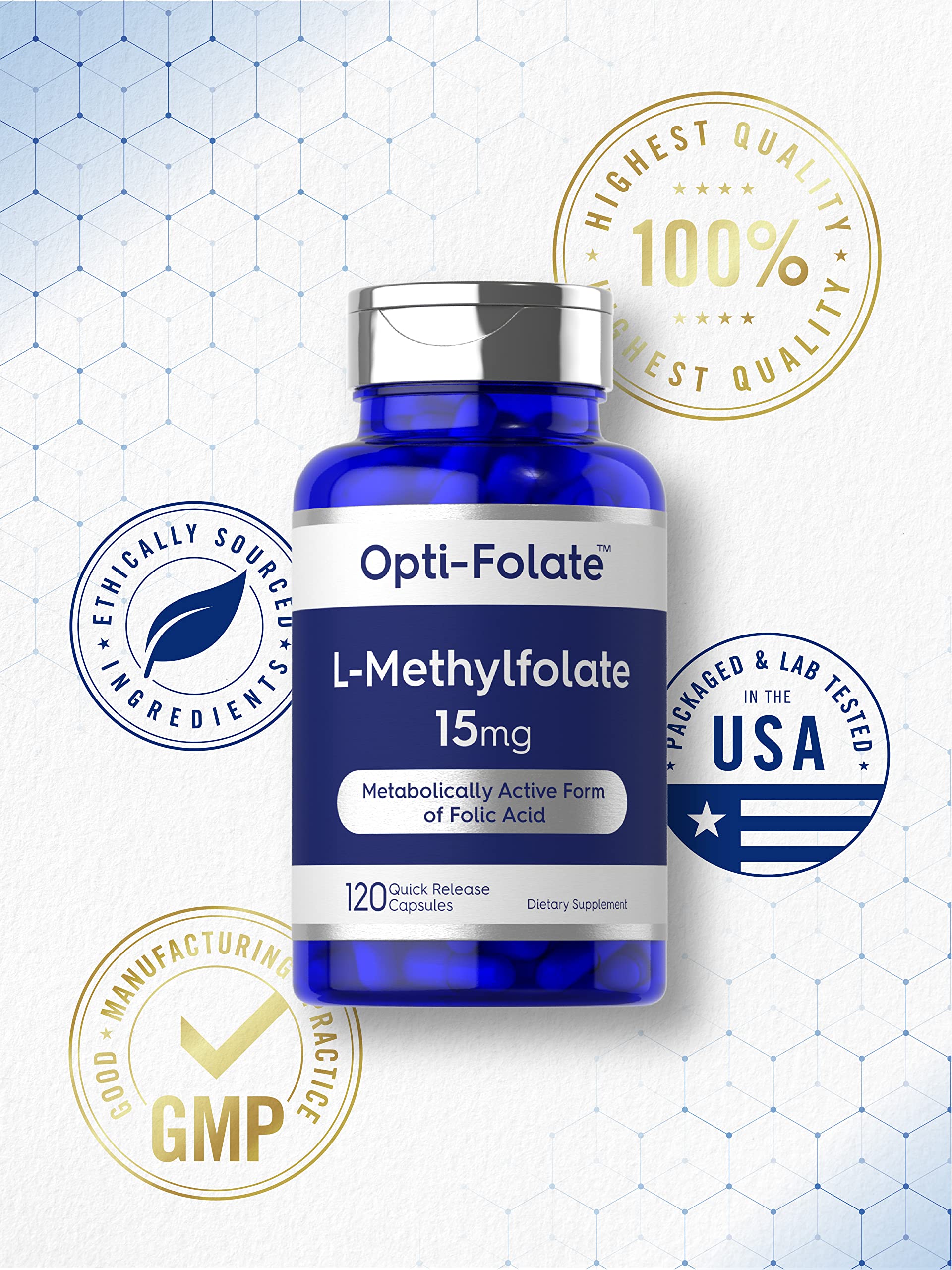 Carlyle L Methylfolate 15mg | 120 Capsules | Value Size | Max Potency | Optimized Carlyle buy australia supplements
