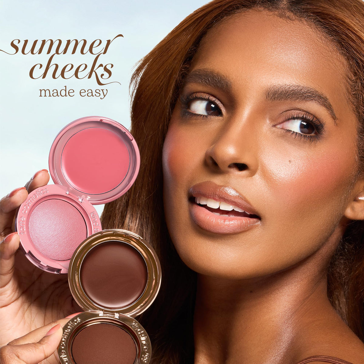 tarte macaron sculpt & bronze duo – 2-in-1 Cream + Baked Powder Bronzer, Contour Powder Face Makeup, Peptides and Hyaluronic Acid Hydrates & Plumps, vegan & cruelty-free, full size, brown sugar tarte