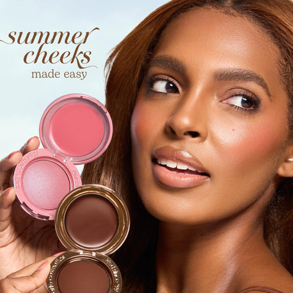 tarte macaron sculpt & bronze duo – 2-in-1 Cream + Baked Powder Bronzer, Contour Powder Face Makeup, Peptides and Hyaluronic Acid Hydrates & Plumps, vegan & cruelty-free, full size, brown sugar tarte