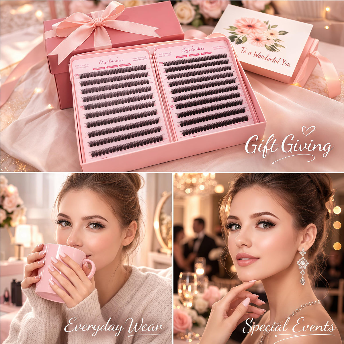 Natural Lash Clusters Kit 30D+40D Wispy Lashes Clusters Eyelash Extension WIGICD