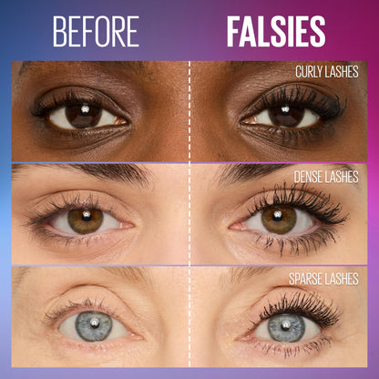 Maybelline Volum' Express The Falsies Waterproof Mascara, Volumizing and Separating Make Up Formula, Very Black, 1 Count MAYBELLINE