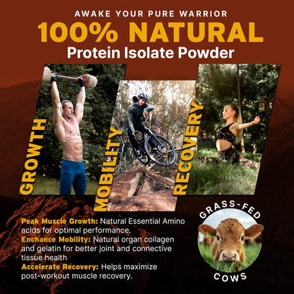 Paleo Pro 26G Beef Protein Powder - Grass Fed Protein Powder Isolate - Pure Animal Based Pastured & Cage-Free | Dairy & Gluten Free, Natural & Clean Proteins for Paleo & Keto - 15 Days Supply Vanilla Paleo Pro
