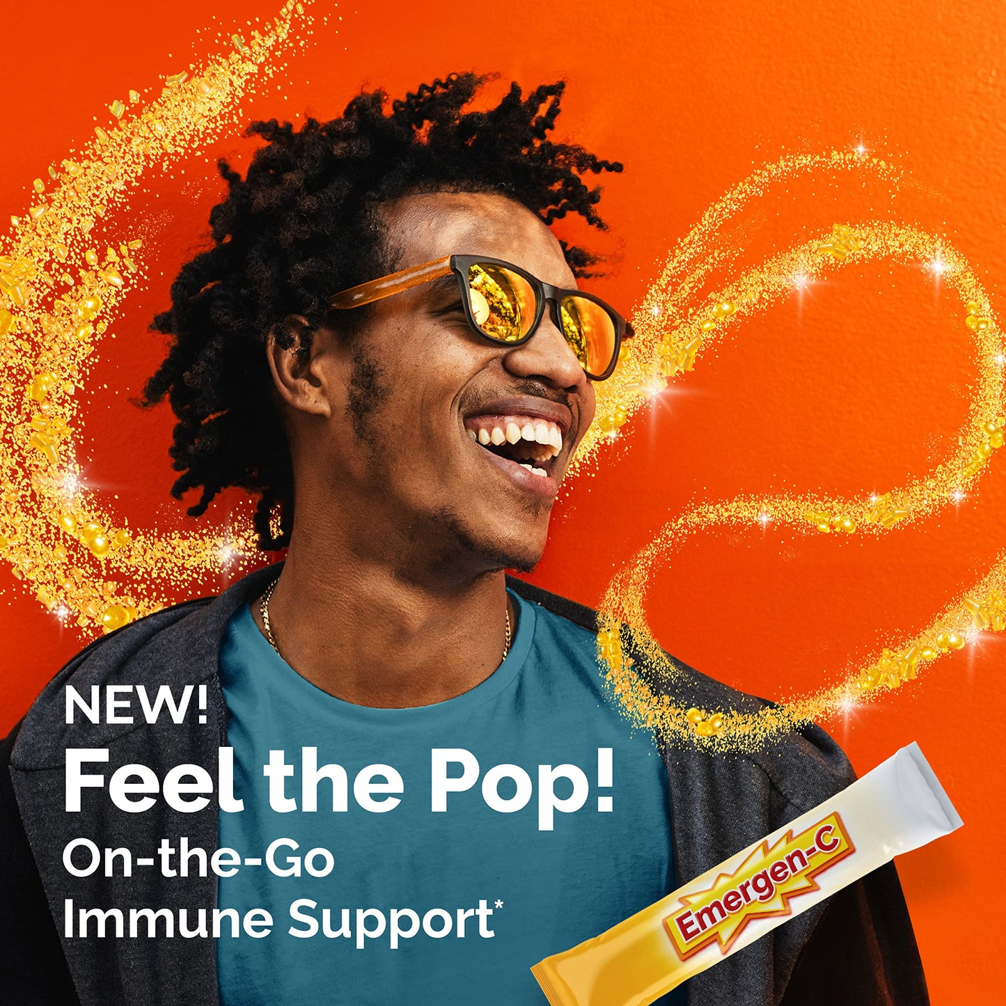 Emergen-C Crystals, On-the-Go Emergen-C Immune Support Supplement with Vitamin C, B Vitamins, Zinc and Manganese Emergen-C