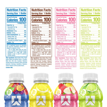 RYSE Clear Protein Drink - Variety Pack - 100 Calories, 22g Whey Isolate Protein Shake, Sugar-Free, 0g Fat & Lactose-Free - Refreshing Ready-to-Drink Beverage - 16.9 fl oz Bottles (12-Pack)