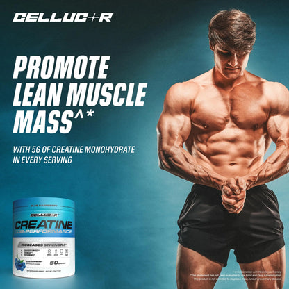 Cellucor Creatine Powder, Blue Raspberry Flavor - Increases Strength, Lean Muscle Mass & Endurance, Micronized Creatine for Fast Absorption Cellucor