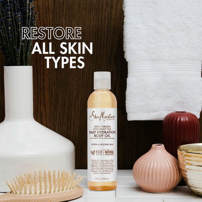 Shea Moisture Daily Hydration Body Oil Virgin Coconut Oil For Dry Skin Paraben Free 8 oz Shea Moisture