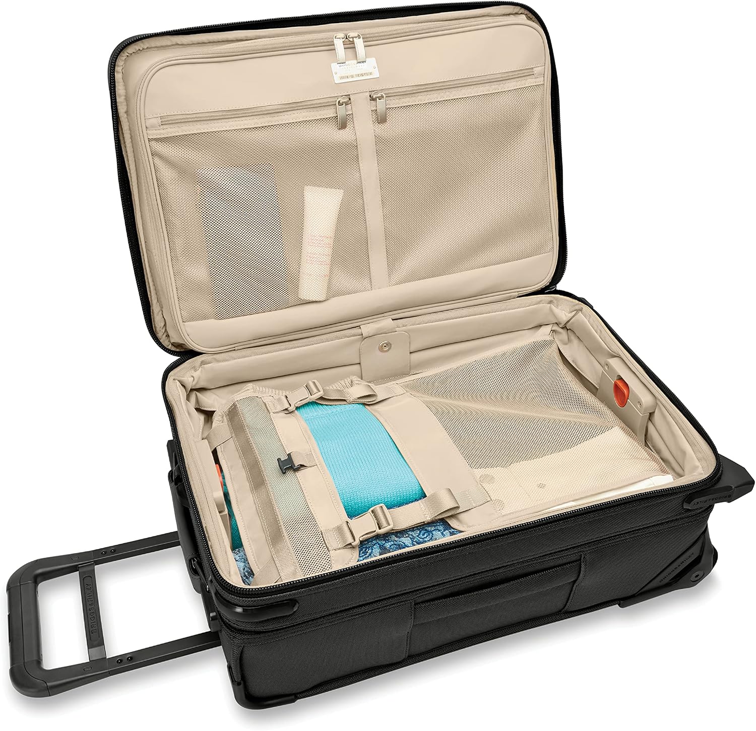 Briggs & Riley Essential 22" 2-Wheel Expandable Carry On - Luggage for Travel, Suitcases with Wheels, Softside Rolling Bag for Men & Women, Self-Repairing Zipper - Baseline Collection, Black Gsupps Australia