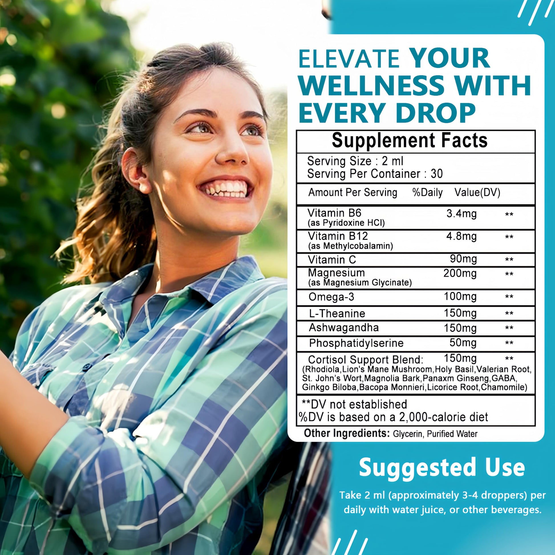 Cortisol Supplements for Women,19-in-1 Cortisol Supplement Liquid Drops w/Magnesium,L-Theanine,Ashwagandha,Omega-3, High Absorption Hormone Balanced for Women Drops - Sleep Focus Mood, Non-GMO JINGYAT buy australia supplements