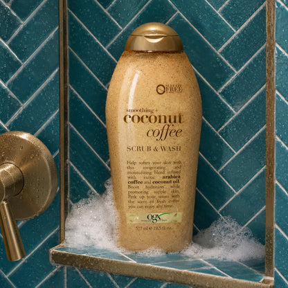 OGX Smoothing + Coconut Coffee Body Scrub, 19.5 fl oz OGX
