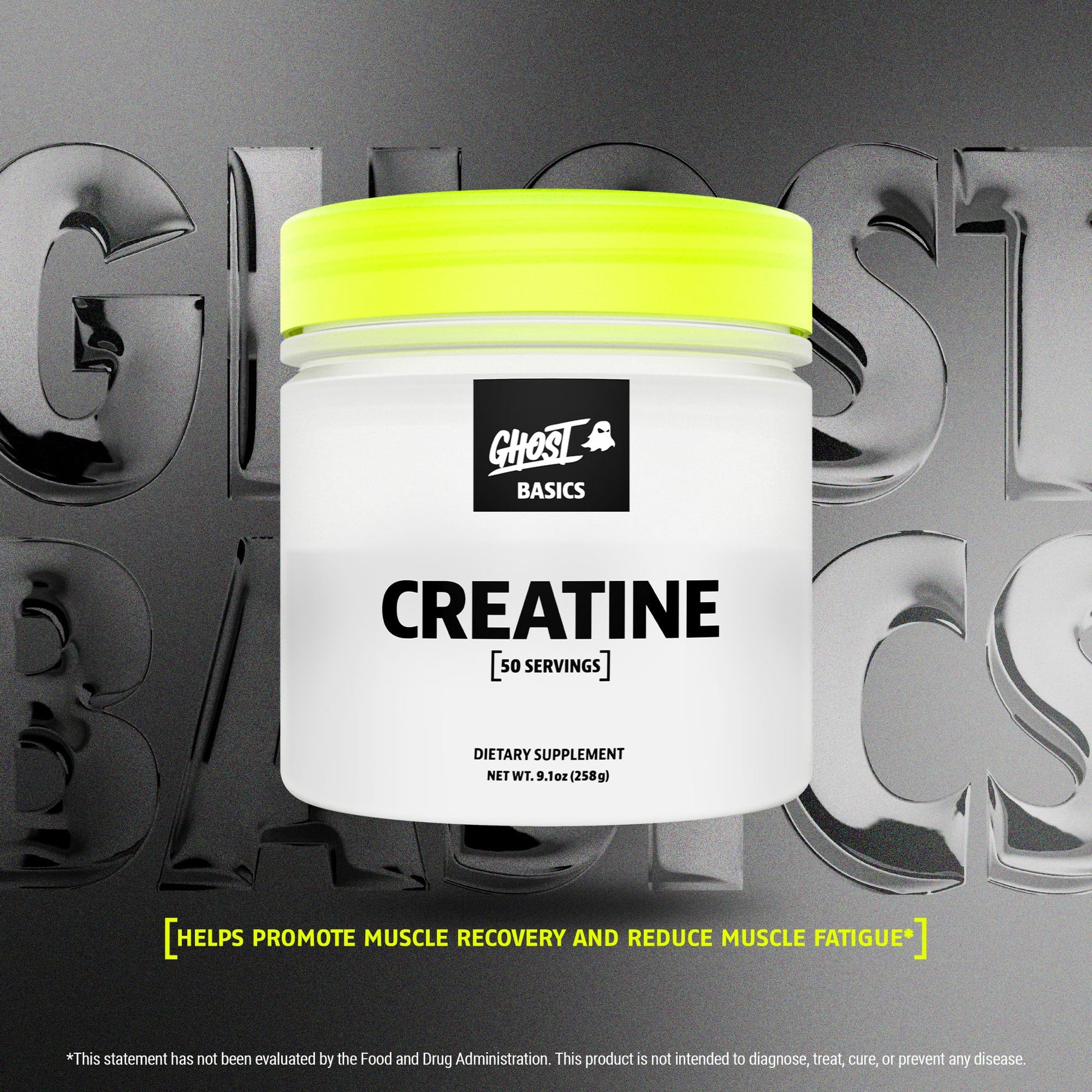 GHOST Basics Creatine Monohydrate Powder for Men & Women – 5G Creapure Creatine Workout Supplement for Muscle Gain – Vegan, Soy Free & Gluten Free - 50 Servings GHOST buy australia supplements