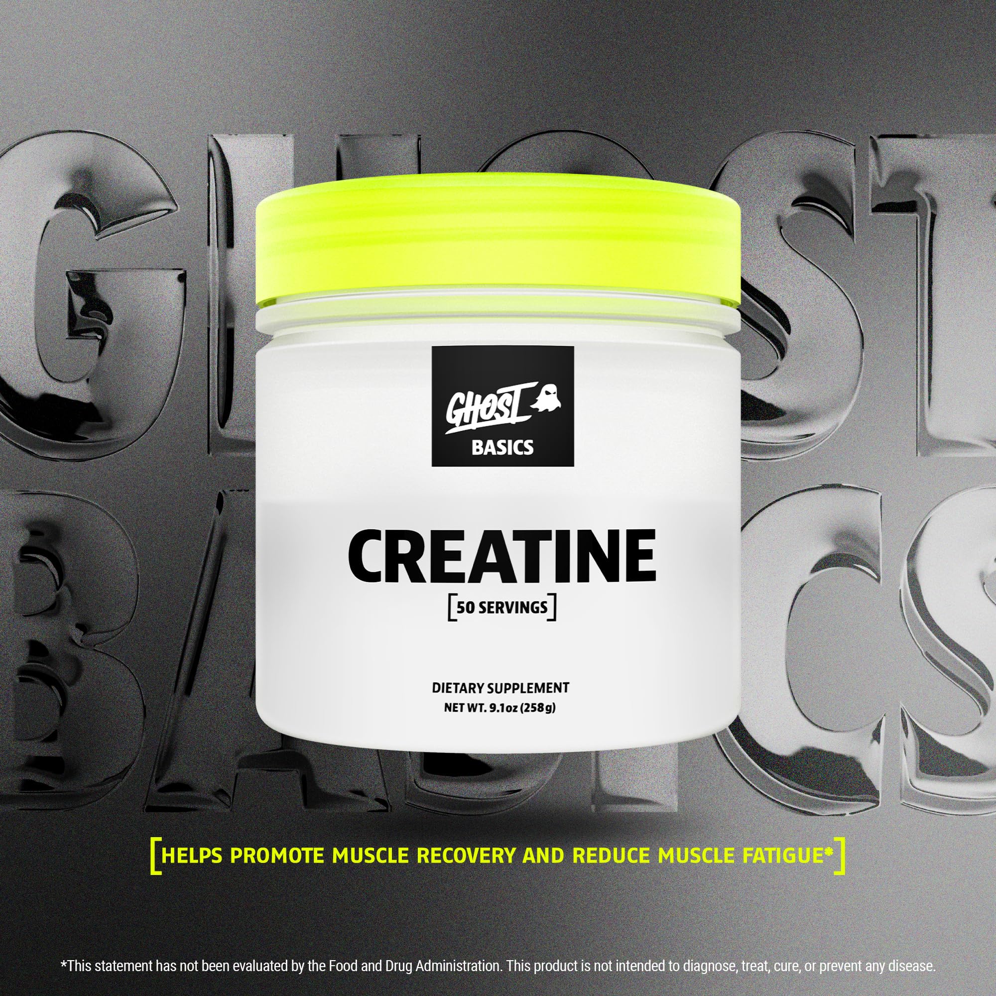GHOST Basics Creatine Monohydrate Powder for Men & Women – 5G Creapure Creatine Workout Supplement for Muscle Gain – Vegan, Soy Free & Gluten Free - 50 Servings GHOST buy australia supplements