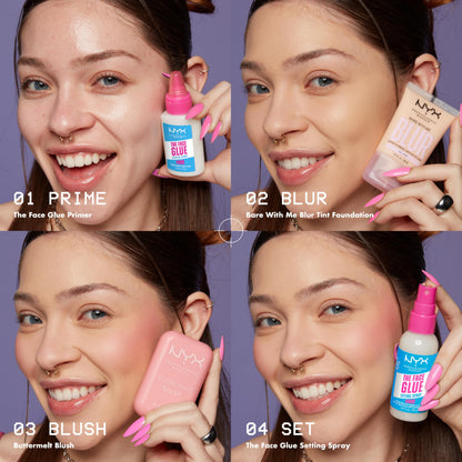 NYX PROFESSIONAL MAKEUP The Face Glue Setting Spray, Transfer-Resistant Waterproof Setting Spray, Up to 24HR Make Up Wear NYX PROFESSIONAL MAKEUP