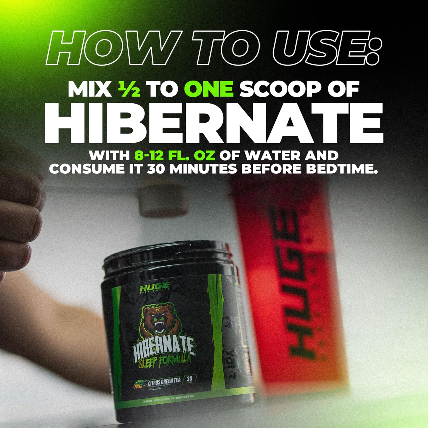 Hibernate Sleep Supplement, Complete & Optimally Dosed Sleep Recovery Formula, Relax & Unwind, Includes GABA, Valerian Root, Melatonin, 5-HTP & More (30 Servings) (BlackBerry Lemonade)