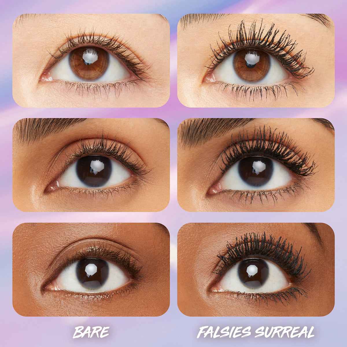 Maybelline The Falsies Surreal Extensions Washable Mascara, Volumizing, Lengthening Mascara Make Up, Blackest Black, 1 Count MAYBELLINE