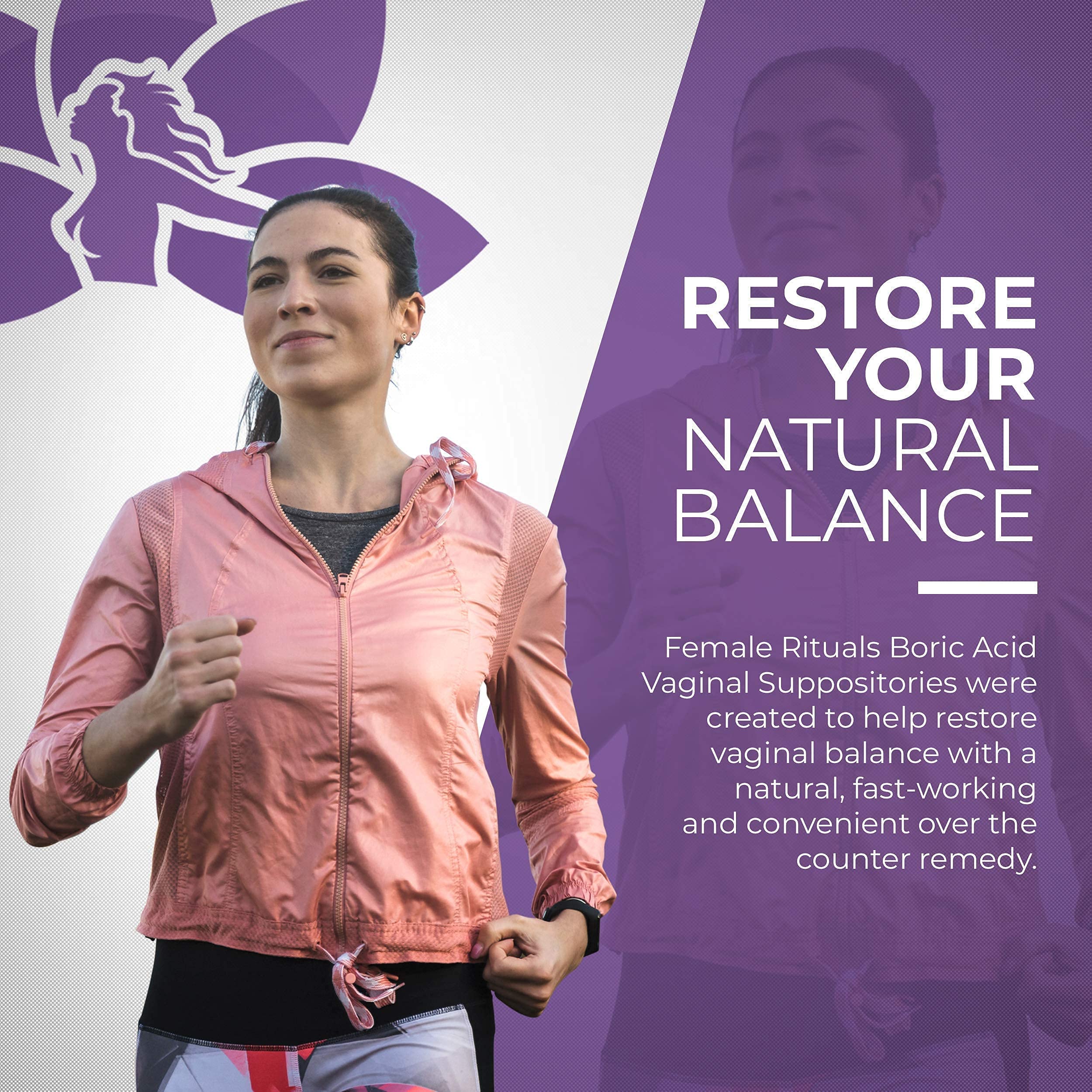 FEMALE RITUALS - Vaginal Moisturizer Boric Acid Suppositories for PH Balance - Bad Odors FEMALE RITUALS buy australia supplements