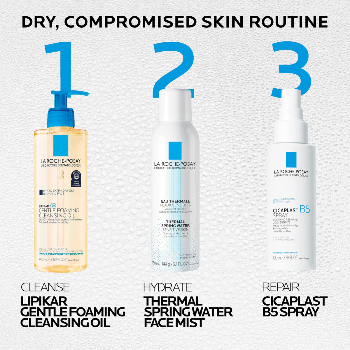 La Roche-Posay Cicaplast B5 Spray, Face Mist for Skin Barrier Repair 3.38oz La Roche-Posay
