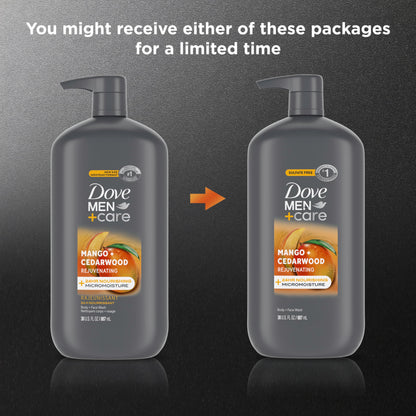 DOVE MEN + CARE Body and Face Wash Rejuvenating Mango + Cedarwood, 30 oz DOVE MEN + CARE