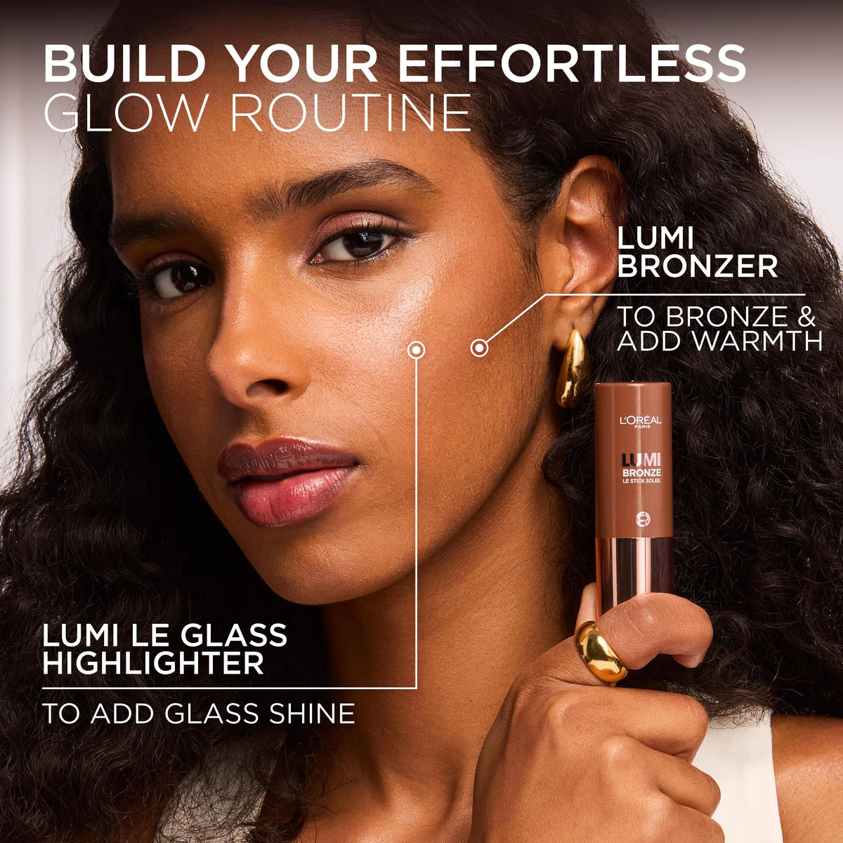 L'Oreal Paris Lumi Bronze Le Stick Soleil Bronzer Stick, Cream-To-Powder Bronzer For A Sunkissed Face Makeup Glow, 110 Toasted Sunlight L'Oreal Paris