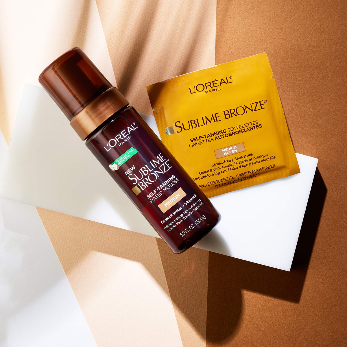 L'Oreal Paris Sublime Bronze Self Tanning Towelettes, Streak-Free, Natural Looking Tan, 6 ct L'Oreal Paris