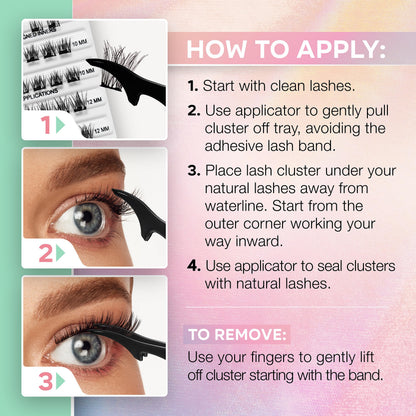 Ardell Press On Lashes Wispies Natural Pre Glued Lash Clusters, 60 ct Ardell