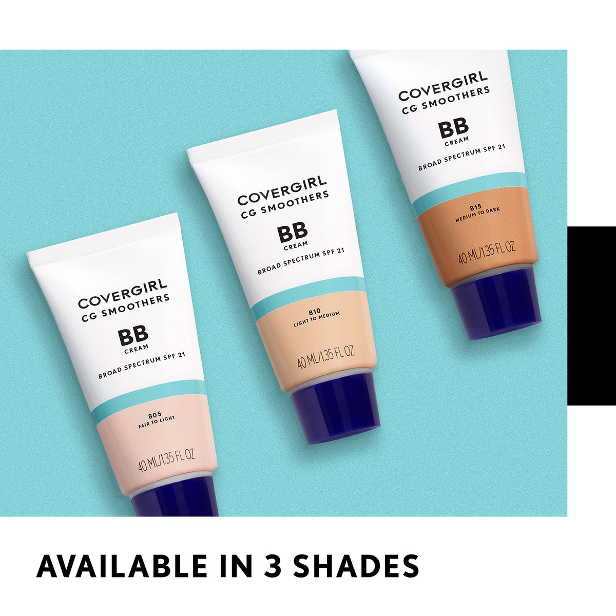 COVERGIRL Smoothers Lightweight BB Cream, 1 Tube (1.35 Ounce), Light to Medium 810 Skin Tones, Hydrating BB Cream with SPF 21 Sun Protection (Packaging May Vary) COVERGIRL