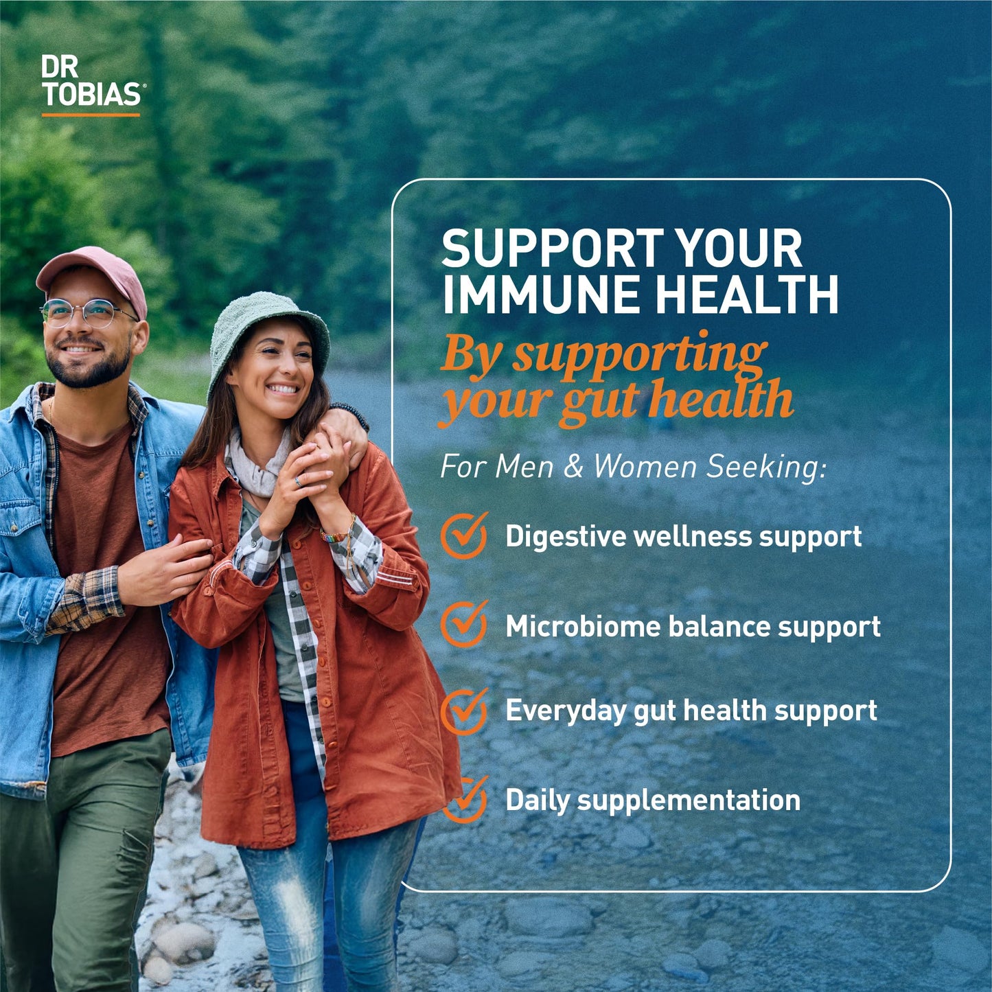 Dr. Tobias Deep Immune Probiotic + Prebiotic for Immune & Gut Health | Spore Forming Probiotics + Prebiotics | Synergetic Support for Digestion & Immune Health | Shelf Stable | 60 Capsules