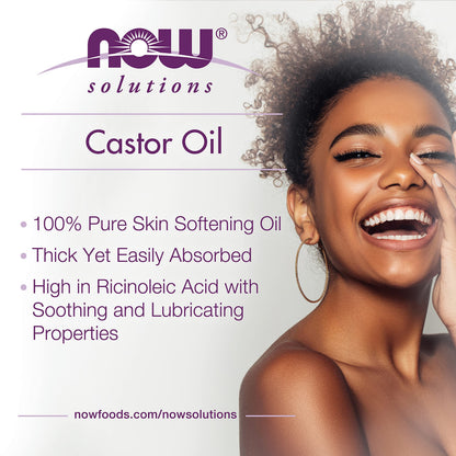 NOW Solutions, Castor Oil, Versatile Skin Care, Multi-Purpose, 16 fl. oz NOW