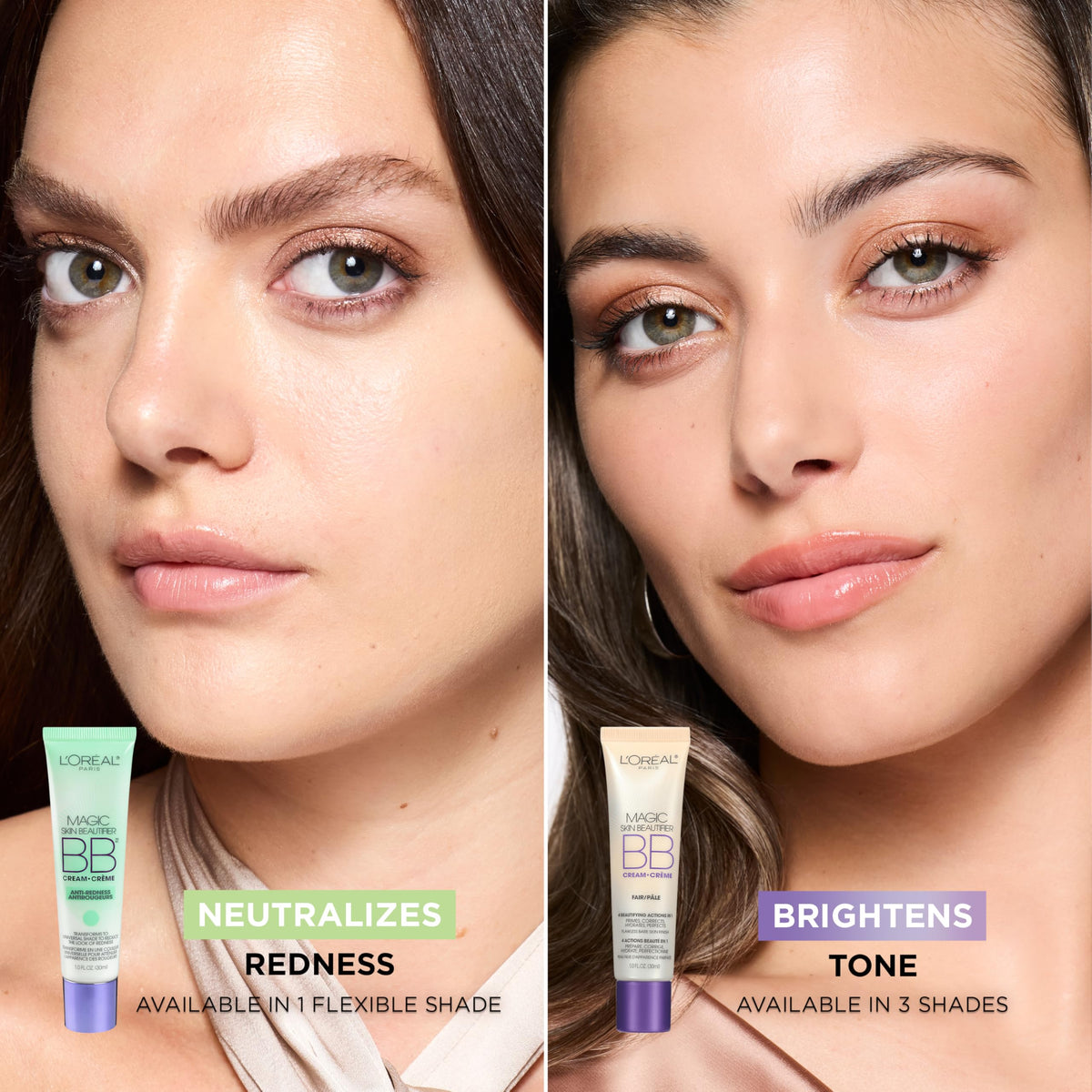L'Oreal Paris Magic BB Cream, Hydrating Skin Beautifier & Color Changing Foundation, Light Coverage, Anti-Redness, 1 fl oz. L'Oreal Paris