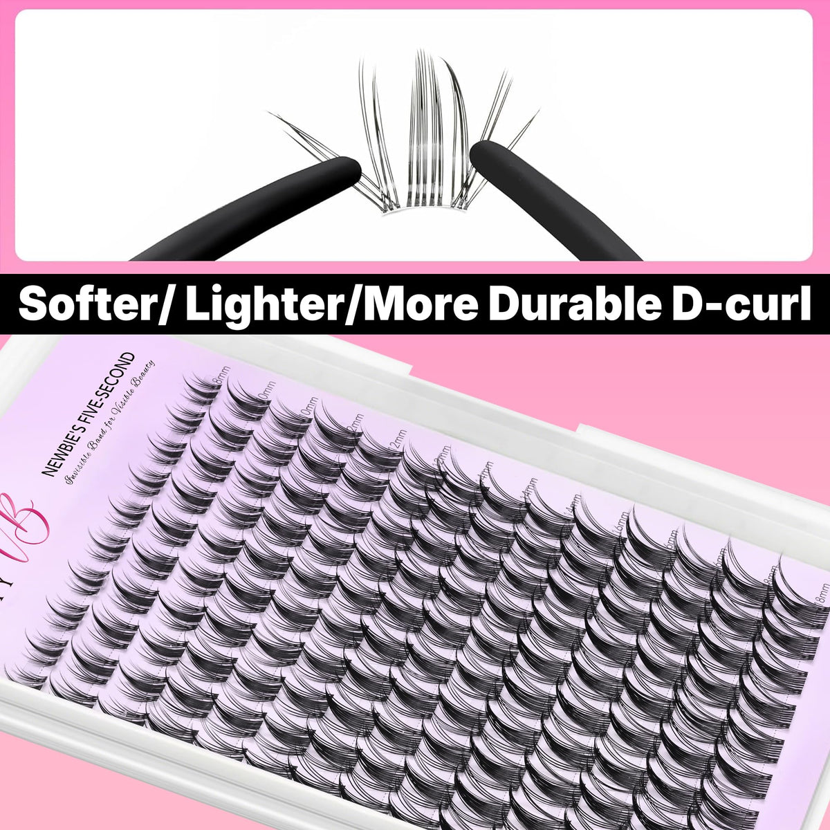 VEYESBEAUTY Manga Lash Clusters Eyelash Extensions Thin & Invisible Band VEYESBEAUTY
