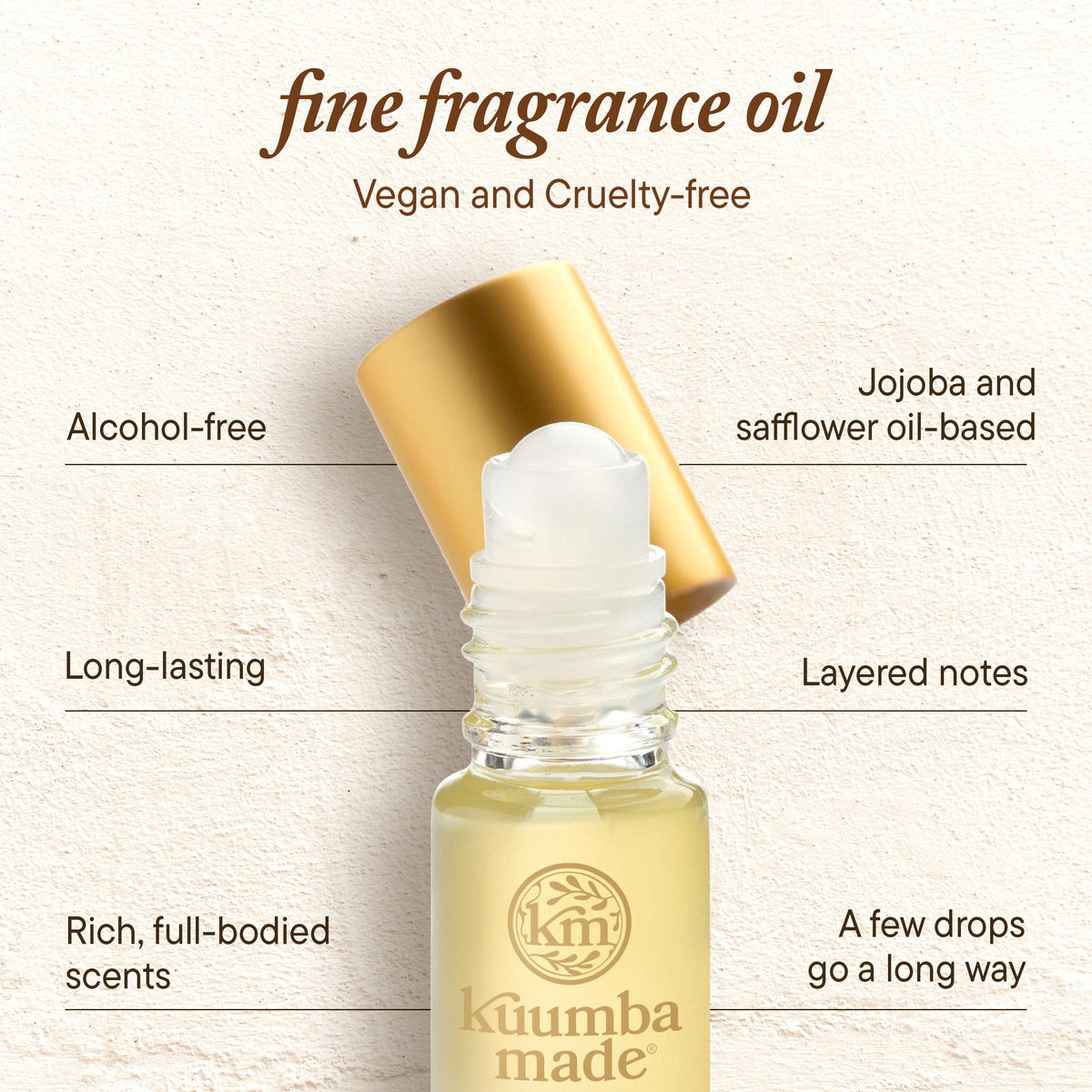 Kuumba Made Vanilla Bean Fragrance Oil Roll-On, Alcohol-Free, 0.15 Fl Oz Kuumba Made