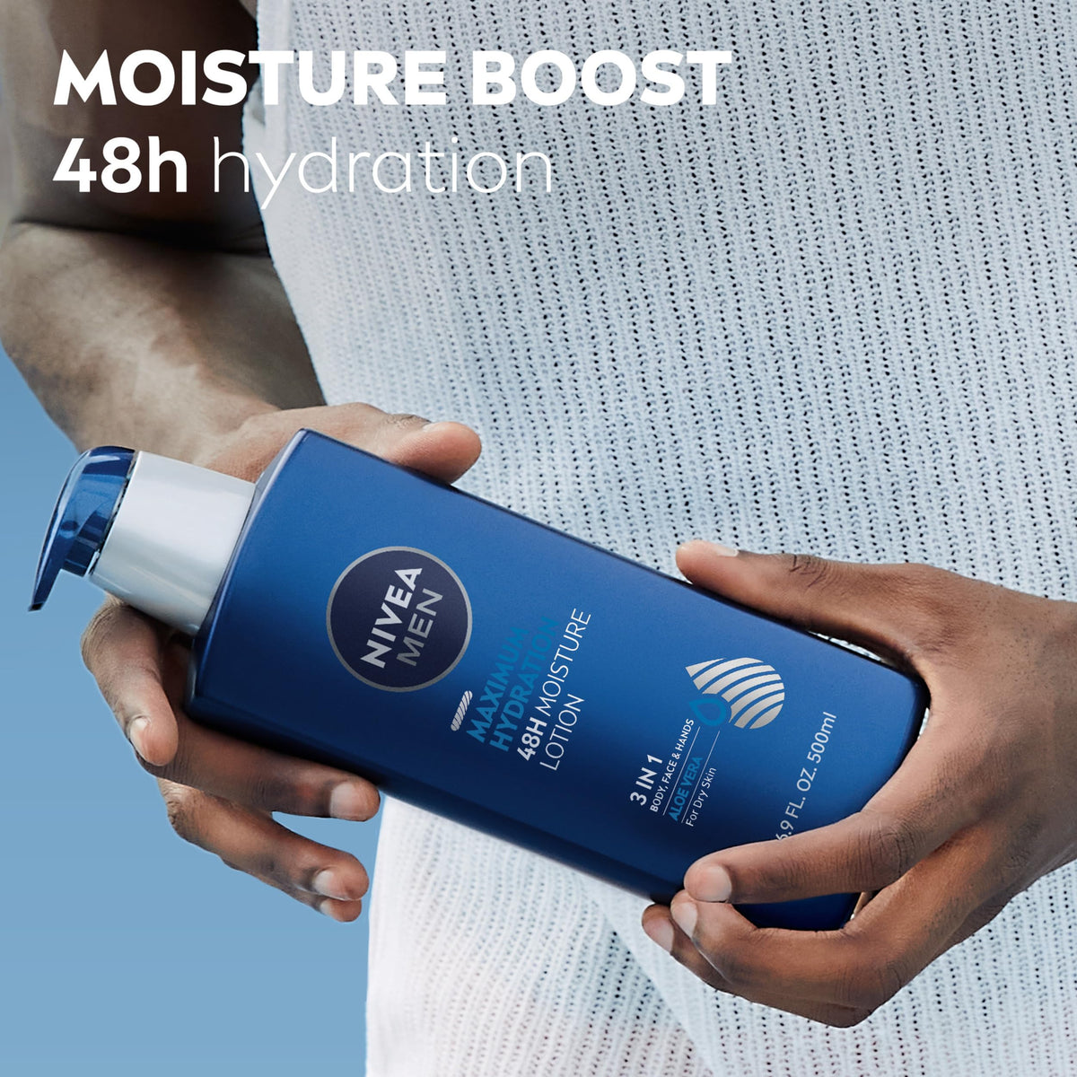 NIVEA MEN Maximum Hydration Lotion, 48-Hour Body Moisturizer, 16.9 FL OZ NIVEA MEN
