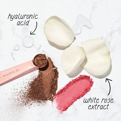 COVERGIRL TruBlend Skin Enhancer Baked Luminous Blush, with Hyaluronic Acid & White Rose Extract, Blends Seamlessly - Rose Latte (Nude with Pink Swirls) COVERGIRL