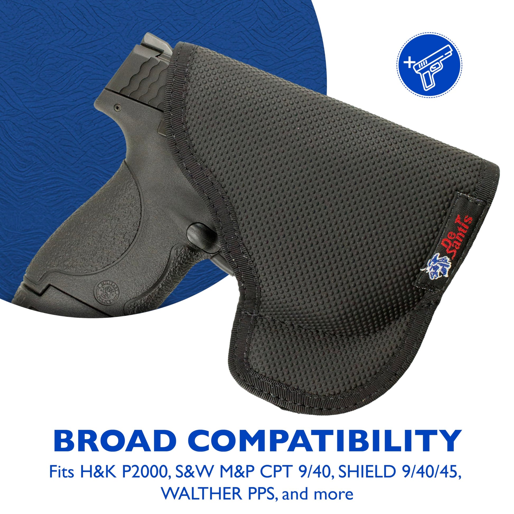 DeSantis Nemesis - Gun Pocket Holsters for Concealed Carry, Concealed Pocket Holster for Pistols, Revolvers, Soft, Designed for Comfort & Discreet Carry, Ambidextrous Gsupps Australia