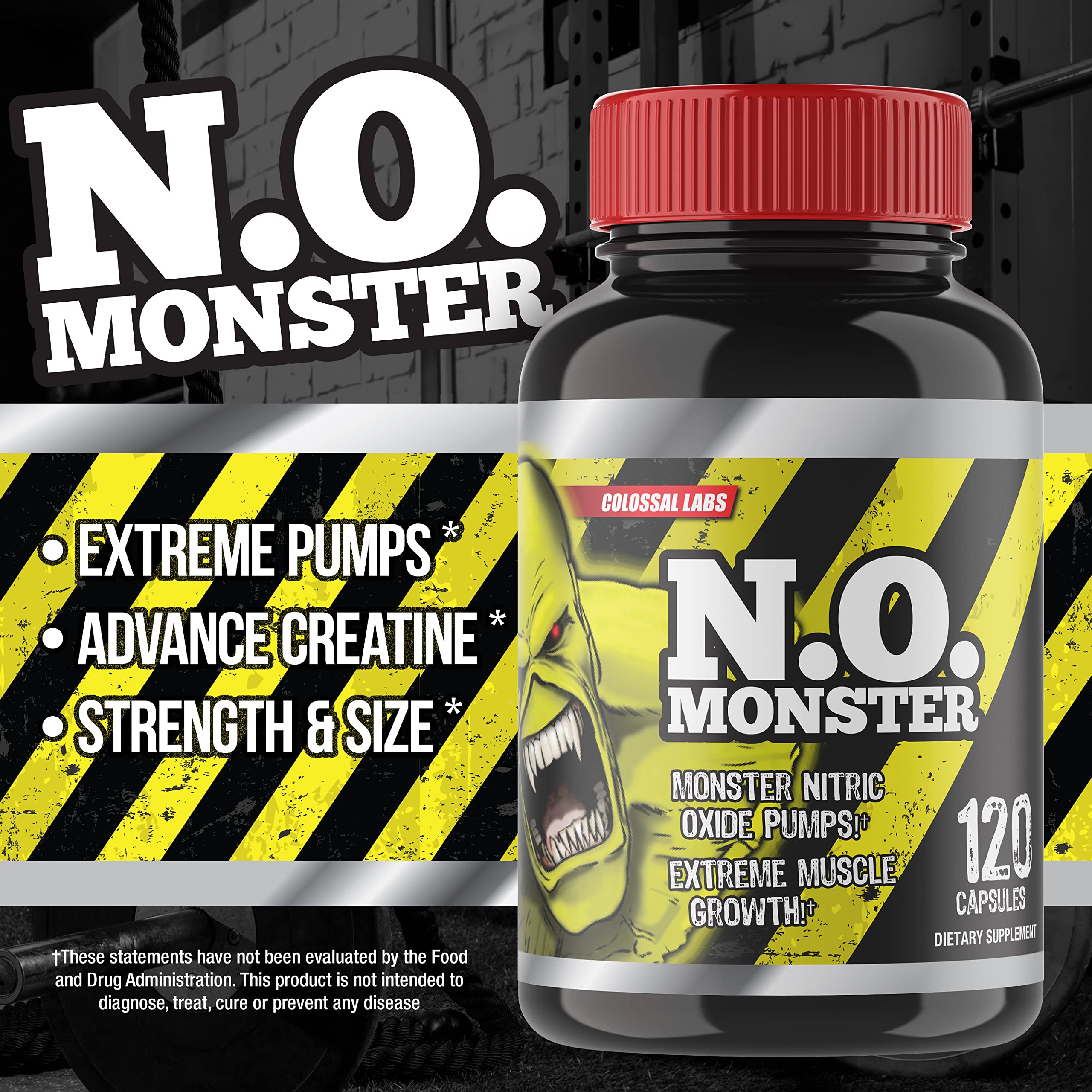 Colossal Labs Nitric Oxide Booster with L-Arginine, Extreme Pumps to Build Strength Goliath Labs buy australia supplements