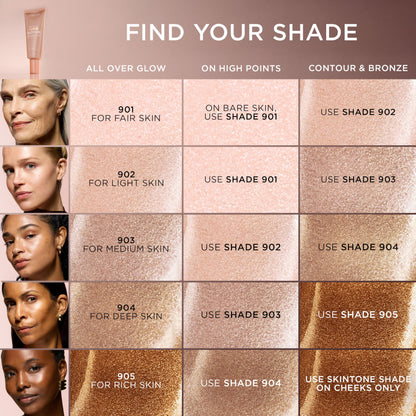 L'Oreal Paris Makeup True Match Lumi Glotion, Natural Glow Enhancer, Illuminator Highlighter, Bronzing Drops For a Sun-Kissed Glow, 903 Medium L'Oreal Paris