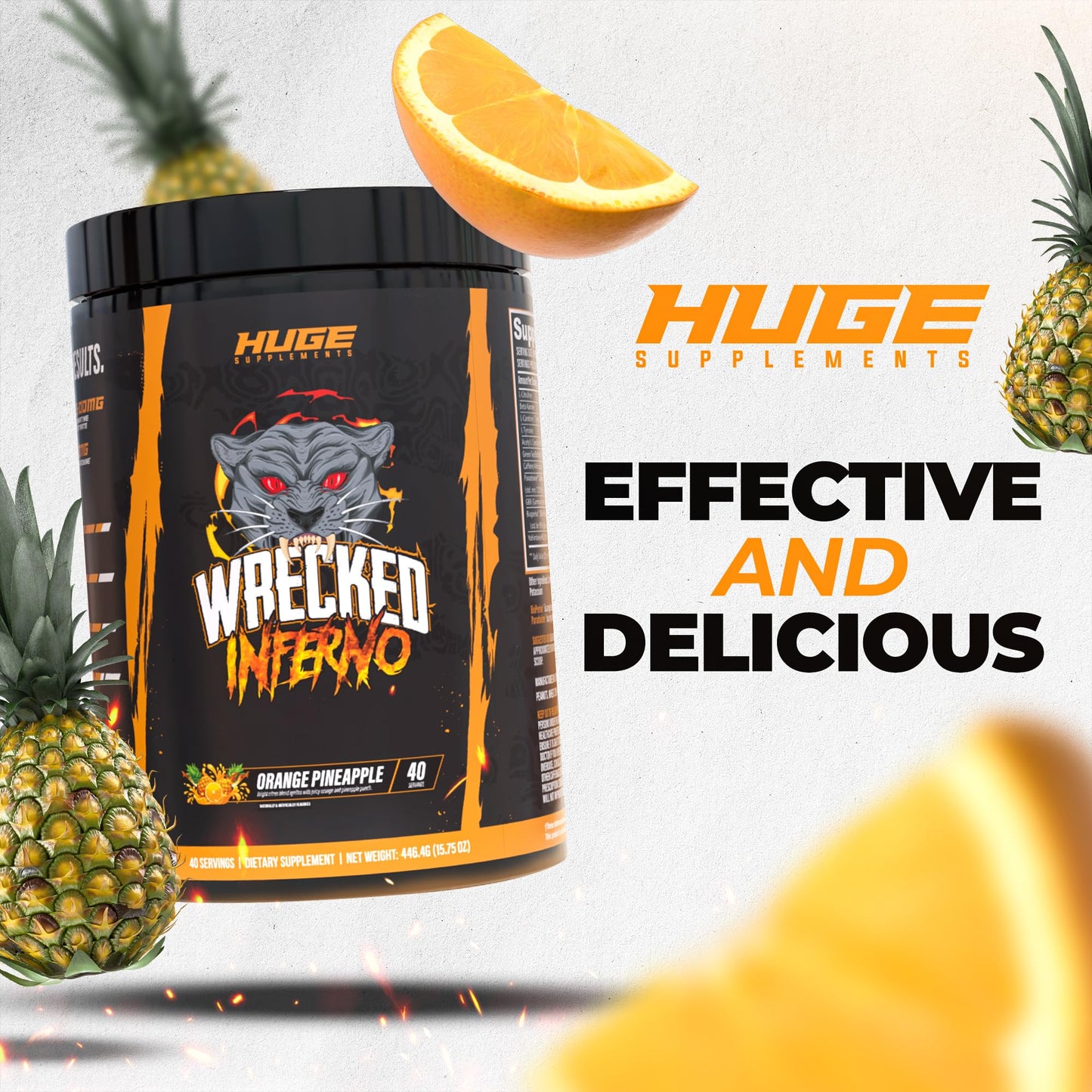 Wrecked Inferno - Thermogenic Pre Workout For Men & Women, Increase Energy, Boost Thermogenesis & Metabolism, Enhance Exercise Performance - Contains L-Citrulline, L-Carnitine, Beta-Alanine & More