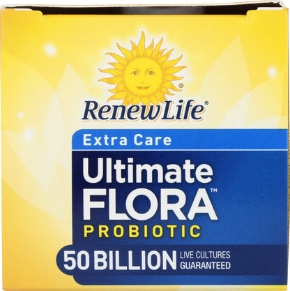 Renew Life Extra Care Digestive Probiotic Capsules, 50 Billion CFU Guaranteed, Daily Supplement Supports Immune, Digestive, Respiratory Health(1), L. Rhamnosus GG, Dairy, Soy and Gluten-Free, 90 Count | 90 Vegetarian Capsules | Supports Digestive, Immune Gsupps Australia