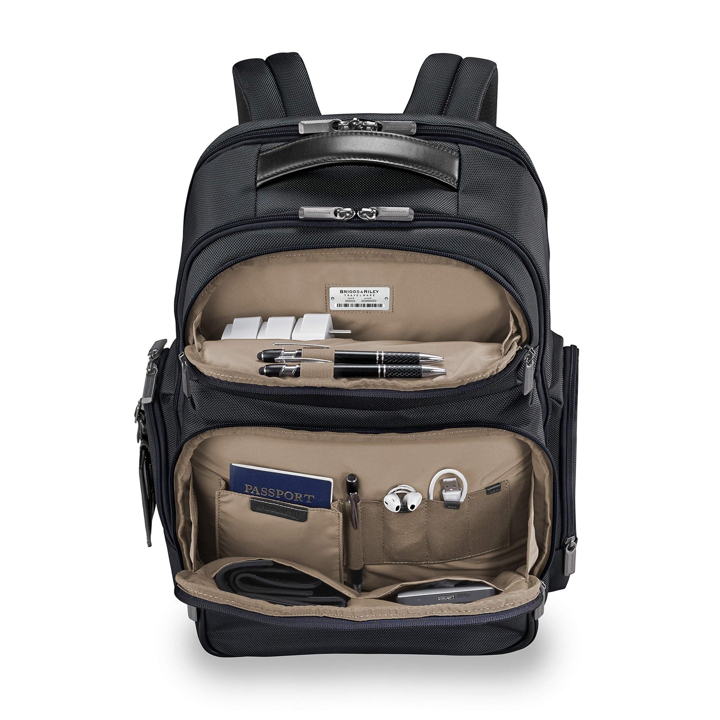 Briggs & Riley Medium Cargo Backpack for Women & Men - Laptop Backpack, For Work & Travel, Lightweight & Durable, Padded Straps, Fits up to 15" Laptop - @work Collection, Black Gsupps Australia