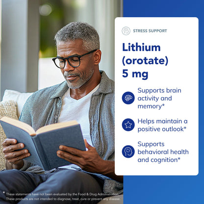Pure Encapsulations Lithium Orotate 5 mg - Brain Support Supplement - with N-Acetyl-L-Cysteine (NAC) for Memory & Brain Behavior* Pure Encapsulations
