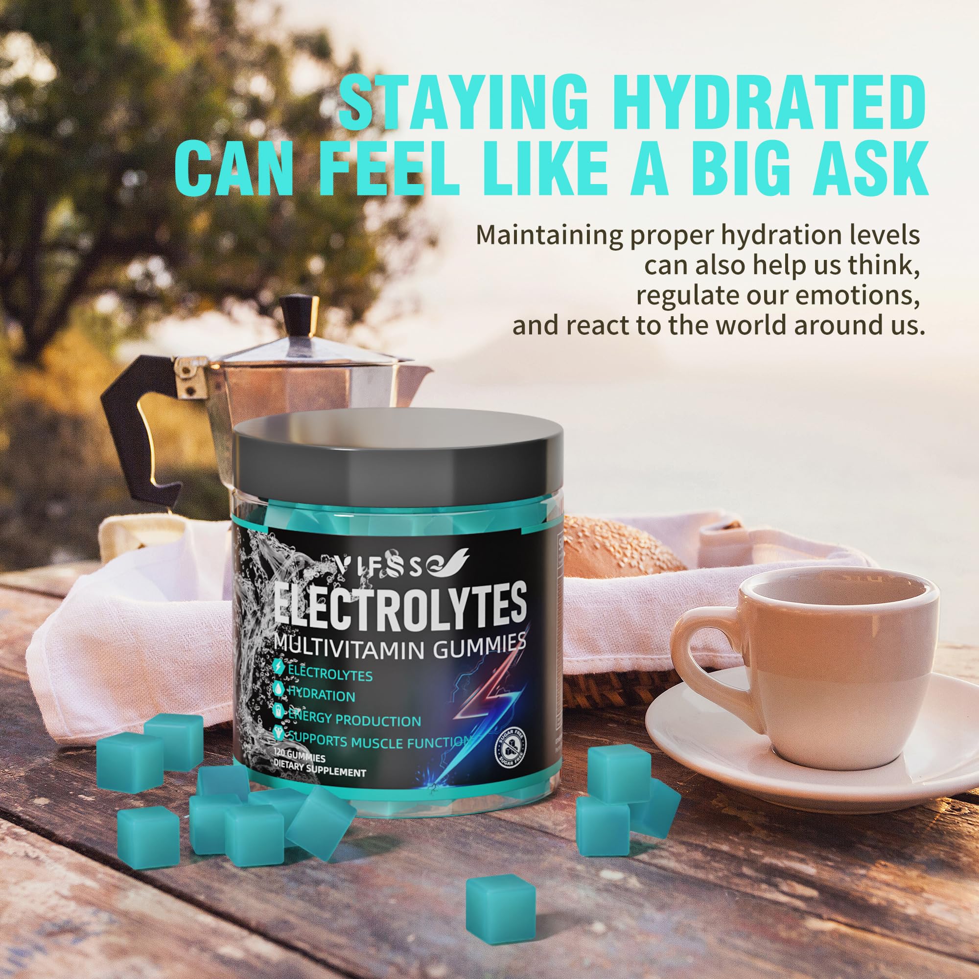 VIFSSG Electrolytes Gummies No Sugar, 120 Chewable Electrolyte Gummies with 6 Electrolytes for Runners and Endurance Sports, Refreshing Blue Raspberry, Hydration Electrolyte Chews, 1 Pack VIFSSG buy australia supplements