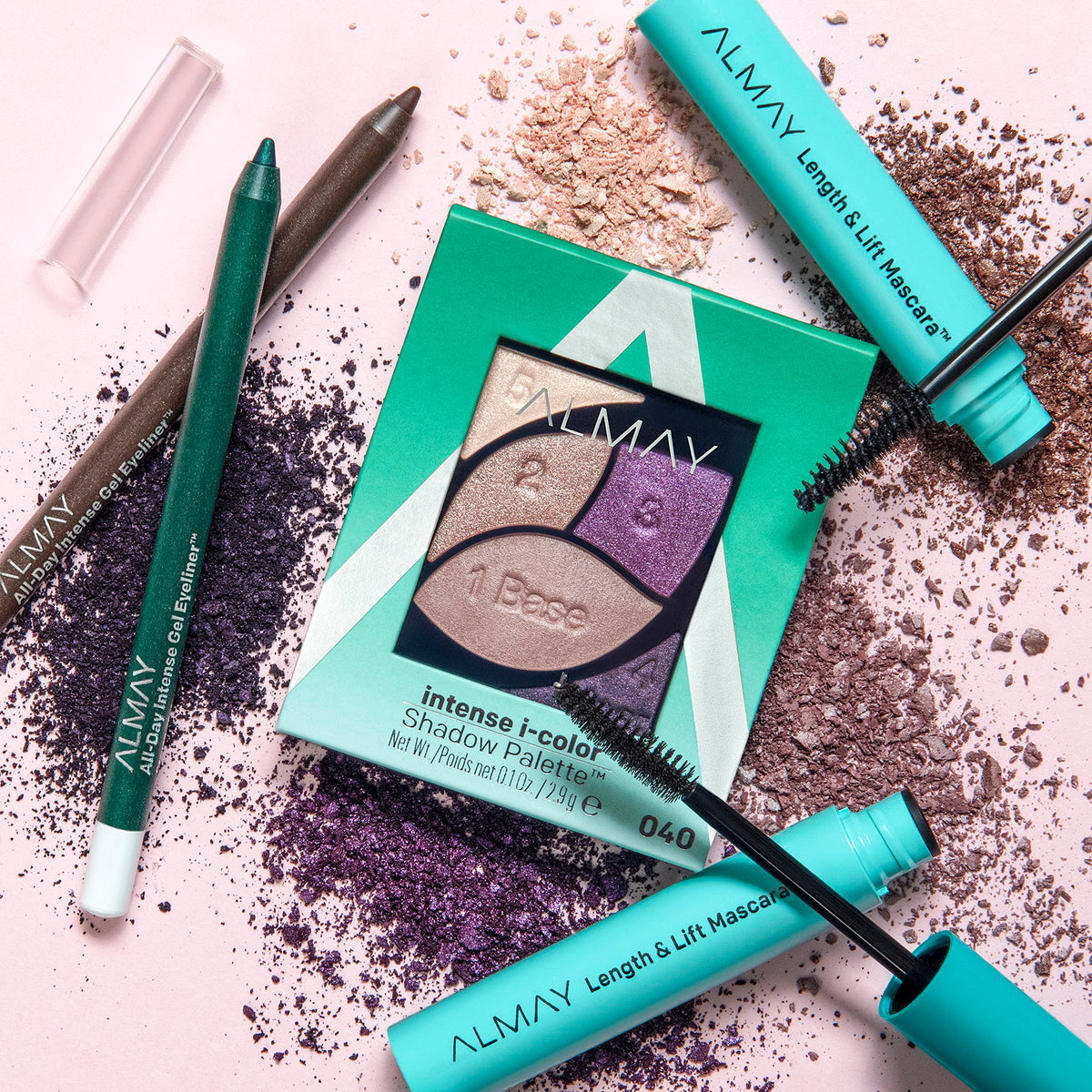Almay Intense I-Color Enhancing Eyeshadow Palette, 040 Green Eyes, 0.1 oz Almay