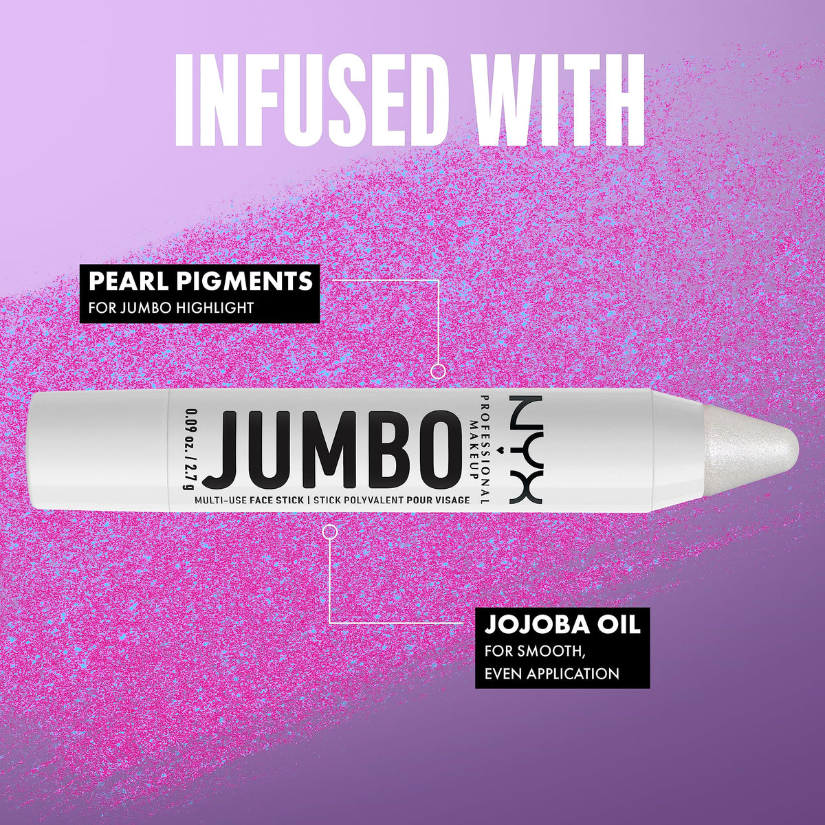 NYX PROFESSIONAL MAKEUP, Jumbo Multi-Use Face Highlighter Stick - Vanilla Ice Cream NYX PROFESSIONAL MAKEUP