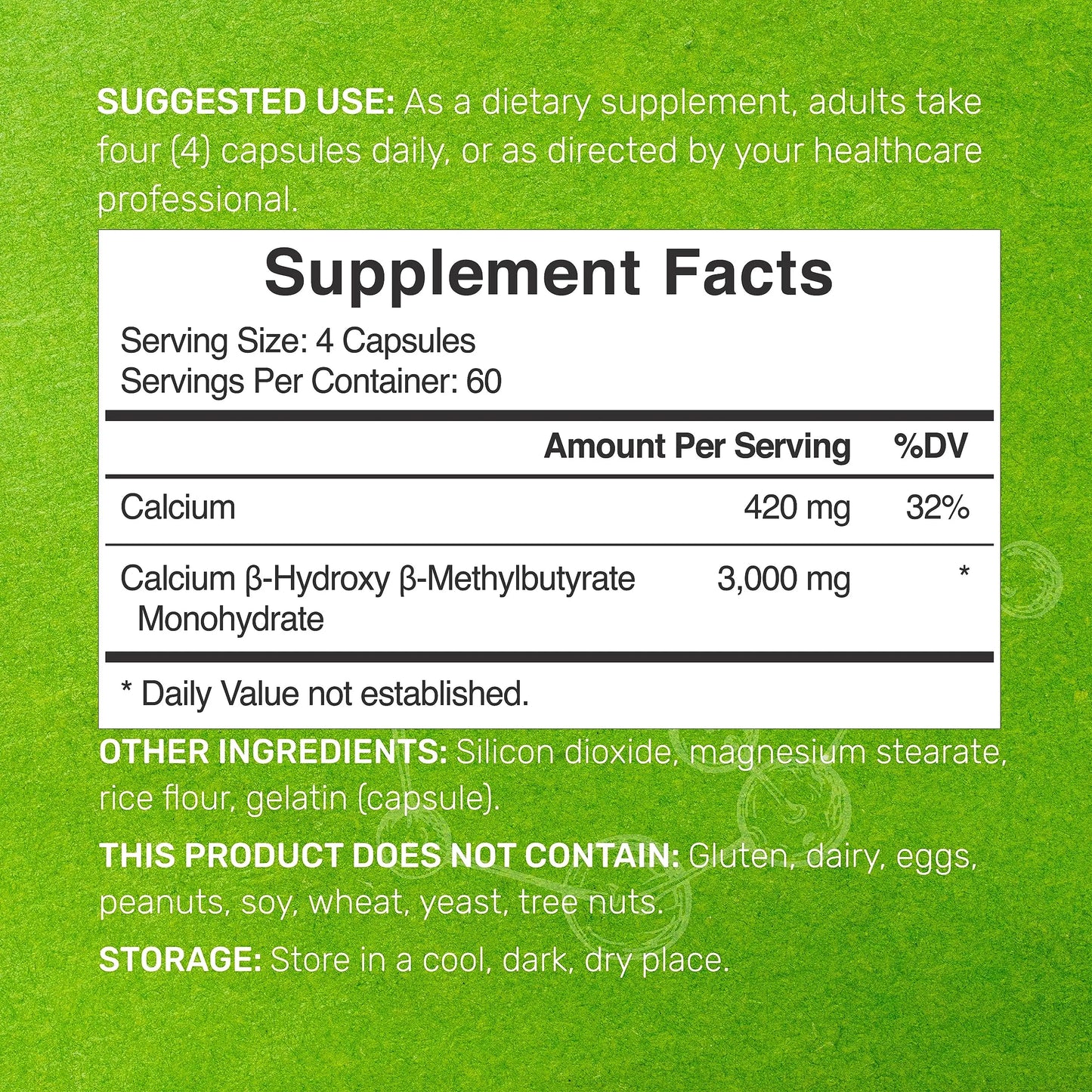 Ultra Strength HMB Supplements 3,000mg Per Serving, 240 Capsules | Third Party Tested | Supports Muscle Growth, Retention DEAL SUPPLEMENT