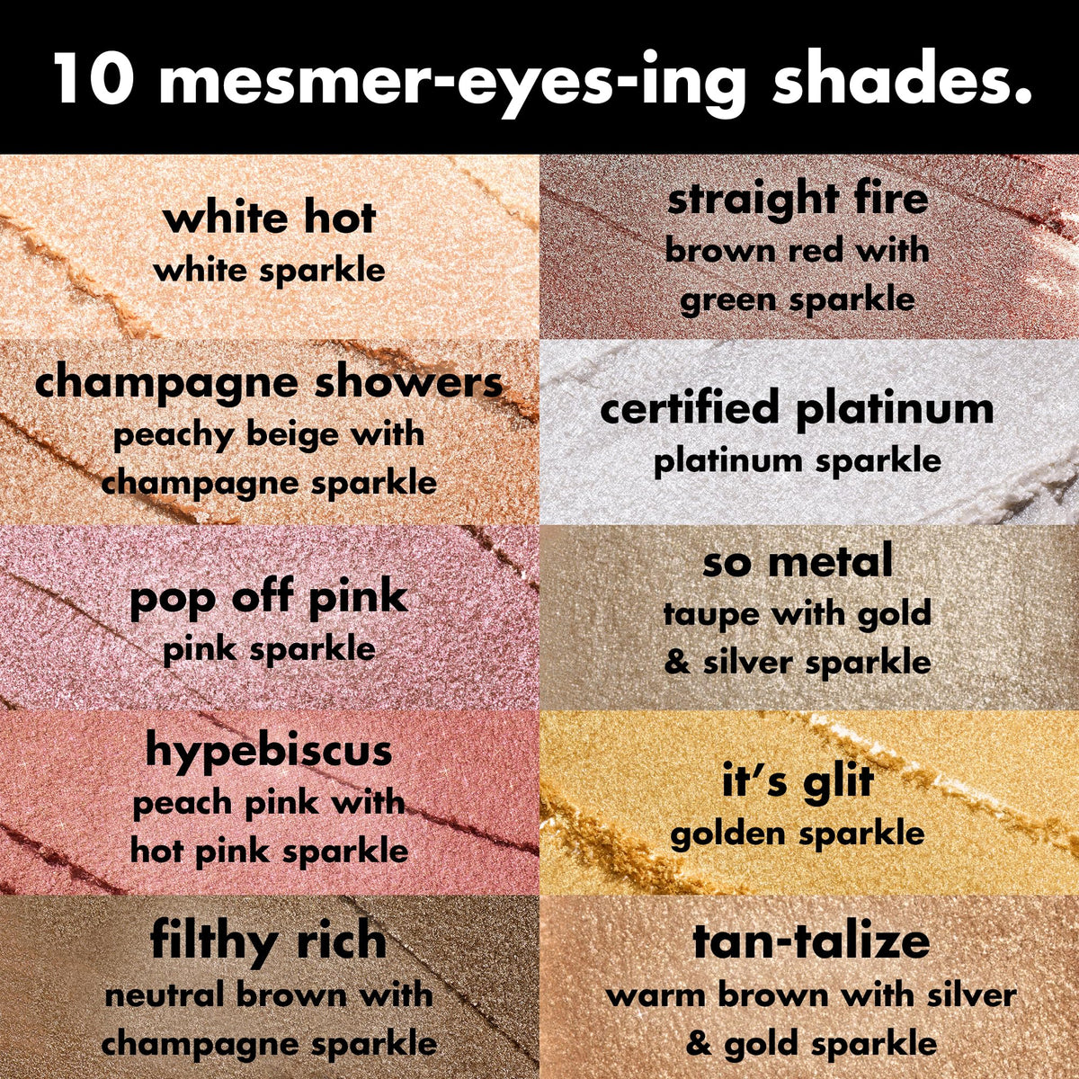 e.l.f. Fine As Fleck Glitter Eyeshadow, Champagne Showers e.l.f.