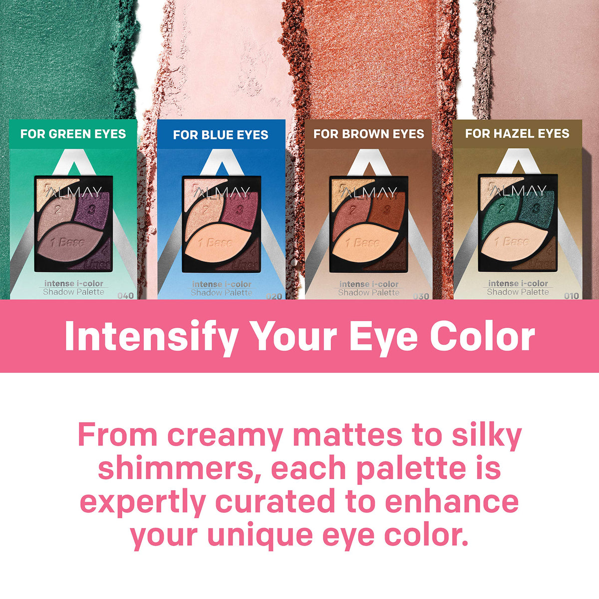 Almay Intense I-Color Enhancing Eyeshadow Palette, 040 Green Eyes, 0.1 oz Almay
